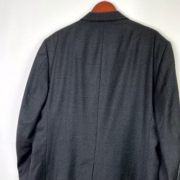 Jos A Bank Blazer Jacket Sport Coat Mens Size 46L Charcoal Gray 100% Wool - Picture 7 of 12